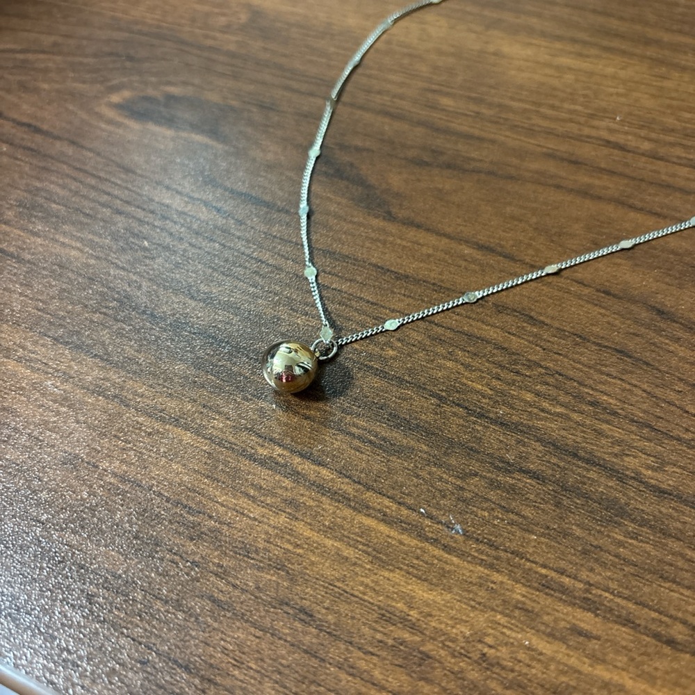 H&M Silver & Gold Ball Pendant Necklace